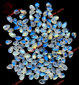 Cabochons en Pierre de Lune Arc-en-ciel Blanche Naturelle, Formes Variées, Taille Personnalisable, Certifiés par un tiers, Faible MOQ, 1 Pièce, Livraison Rapide - Product Image 2