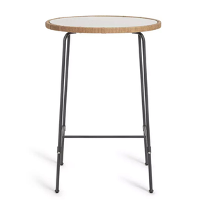 Taburete de Bar de Ratán con Asiento de Mimbre Tejido a Mano y Estructura de Hierro para Decoración de Muebles de Bar en el Hogar - Product Image 4