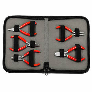 Jewelry <b>Pliers</b> <b>Set</b> 5Pcs Stainless Steel Red Handle For DIY Jewelry Making Tools - Product Image 6