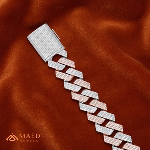 Pulsera de Cadena Fina de Plata 925 Chapada en Oro Rosa con Moissanita, Joyería de Moda para Uso Diario, Regalo para Hombres y Mujeres, Tendencia de Los Ángeles - Product Image 3