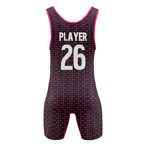Combinaison de lutte personnalisée avec logo, nom d'équipe et numéro, sublimation intégrale, extensible, séchage rapide, uniforme de lutte - Product Image 2