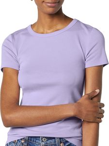 Women's Slim Casual Knitted Cotton T-Shirt Soft Breathable Eco-Friendly Quick Dry Crew <b>Neck</b> Short Sleeve Fashion <b>Top</b> Wholesale - Product Image 2