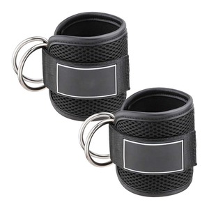 Sangles de cheville personnalisées avec logo pour la musculation, les machines à câble, l'haltérophilie, les entraînements de fitness, en néoprène - Product Image 3