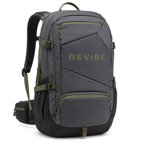 REVIBE Hiking <b>Backpack</b> 30-40L Waterproof Nylon Lightweight Outdoor Camping Sport Rectangular Soft Shell Arcuate Shoulder Strap - Product Image 1