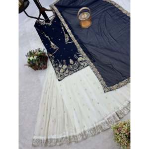 Hermoso conjunto Dupatta superior y elegante para mujer para fiestas - Product Image 1