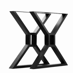 Patas de Muebles de 28 Pulgadas, Diseño Hueco en Forma de X, Patas de Mesa Metálicas, 2 Piezas, Capacidad de Carga de 440 Libras, Patas de Muebles DIY, EDPTBL027, OEM ODM Vietnam - Product Image 1