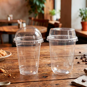 Gobelets jetables ronds transparents en PP QUANG QUAN, paroi simple, diamètre 95 mm, capacité 350 ml/500 ml, non toxiques, pour boissons froides - Product Image 6