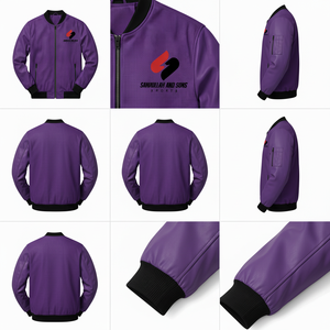 Bomber <b>jacket</b> Custom Logo Men <b>Jacket</b> PU Leather Casual Zipper <b>Jacket</b> <b>Lightweight</b> Stylish Outerwear - Product Image 5