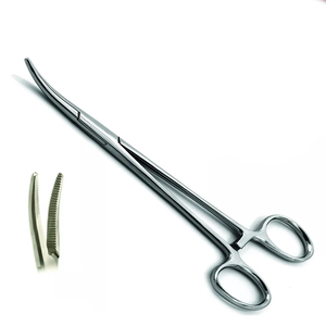 Pinces hémostatiques manuelles en acier inoxydable de qualité supérieure de 6 pouces pour usage chirurgical avec conception de verrouillage droite certifiées CE - Product Image 1