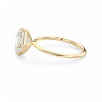 Bague de fiançailles solitaire minimaliste en or blanc 18 carats avec diamant de laboratoire taille Asscher de 1,50 carat et sertissage cathédrale