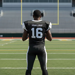 Nouvelle arrivée, uniforme de football américain, respirant, manches courtes, 100% polyester, sublimation, vente en gros, fabrication sur mesure OEM ODM - Product Image 2