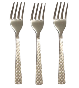 Ensemble de 3 fourchettes à dîner en acier inoxydable, écologiques, pour nouilles et pâtes, à bon prix - Product Image 1