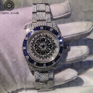 Montre de luxe Charm_Jewells en acier inoxydable 38 mm, cadran rond serti de diamants, cristal saphir, mouvement à quartz analogique, pour femmes - Product Image 1