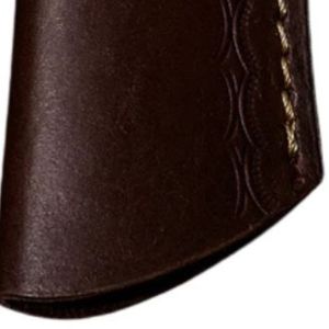 Cuchillo de caza forjado a mano con hoja fija de Damasco y mango de palisandro oscuro para desollar, acampar, supervivencia y uso al aire libre - Product Image 6