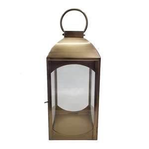 Lantern In <b>Black</b> & <b>Gold</b> Color Handmade Iron Round Shape Metal Hanging Home <b>Decor</b> Lantern Handmade Candle Holder - Product Image 2