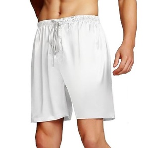 Shorts de nuit en soie pour homme, taille à cordon, en satin de soie respirant, 100% soie - Product Image 4