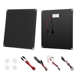 "20W <b>12V</b> Solar Panel <b>Battery</b> Charger with Smart Controller & 3 Connections for Outdoor Use" - Product Image 1