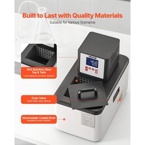 Dispositivo da Laboratorio Termostatico ad Alta Temperatura 6 L, Serbatoio Riscaldante a Temperatura Costante 300 Gradi Celsius/572 Gradi Fahrenheit, Precisione 0.1°C - Product Image 5
