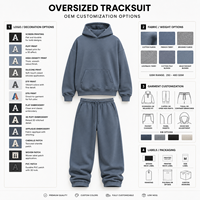 Ensemble deux pièces à épaules tombantes avec logo brodé personnalisé, en tissu polaire thermique, poche kangourou, poignets côtelés, vêtements de sport en gros
