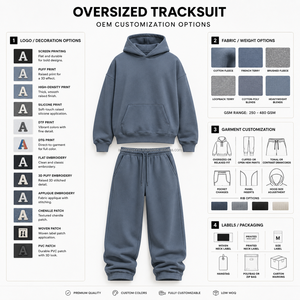 Ensemble deux pièces à épaules tombantes avec logo brodé personnalisé, en tissu polaire thermique, poche kangourou, poignets côtelés, vêtements de sport en gros - Product Image 3