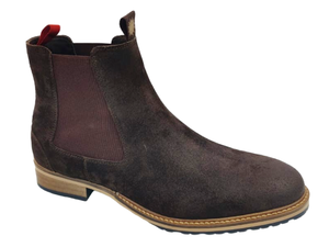 Botas Chukka de Ante Sintético Marrón Oscuro para Hombre Dlords, con Cordones, Suela de Goma, Entresuela de EVA, Forro de PU, para Oficina y Carrera Profesional - Product Image 1