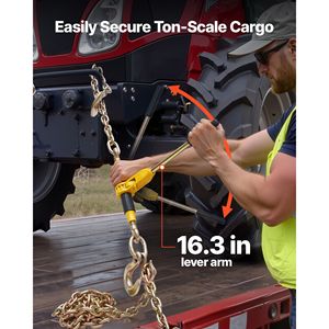 Tendicatena a Cricchetto per Carichi Pesanti 9200 Libbre, Compatibile con Catene 3/8 e 1/2, Accessorio per il Controllo del Carico - Product Image 6