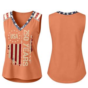 Camiseta sin mangas personalizada para mujer, cuello redondo, ecológica, con serigrafía, informal, transpirable, tejida, 95% nailon, con logo frontal. - Product Image 4