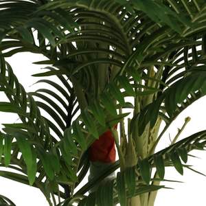 Grand palmier artificiel vert en polypropylène et fer, produit décoratif élégant - Product Image 3