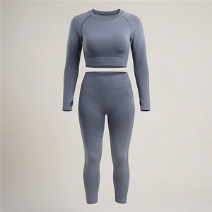 กางเกงเลกกิ้งออกกำลังกายเอวยางยืด ขายส่ง รับทำโลโก้ ชุดโยคะ ชุดกีฬาผู้หญิง ผ้าฝ้าย กางเกงรัดรูป เสื้อผ้าผู้หญิง - Product Image 1