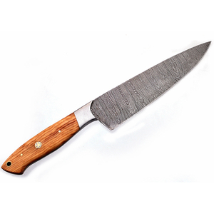 Cuchillo de Cocina Profesional de Acero de Damasco con Mango Ergonómico de Madera para Cocinar y Preparar Alimentos - Product Image 2