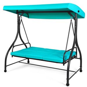 Convertible 3 Seat Swing <b>Hammock</b> Bed Patio Swings with Comfortable Seating - Product Image 5