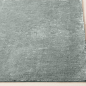 Tapis d'intérieur moderne en TENCEL Lyocell vert, tissé à la main, texture douce, fabricant et fournisseur - Product Image 1