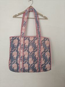 Housse pour ordinateur portable en coton noir à rayures et imprimé tigre Shree Balajee Garments, matelassée, avec bretelles et poignée - Product Image 3