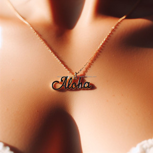 สร้อยคอและจี้ Aloha เครื่องประดับฮาวายทํามือสวยงามพร้อมความสง่างามในเขตร้อน - Product Image 1