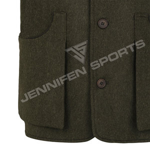 Chaleco Deportivo de Diseño Moderno, Cómodo, sin Mangas, Cuello en V, Liso, 100% Lana, Chaleco Utilitario de Caza para Hombre - Product Image 3