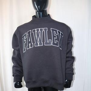 Sudadera FAWLEY con cuello simulado, 450 GSM, nombre personalizado, bordado en aplique, corte holgado, 100% algodón, felpa francesa. - Product Image 2