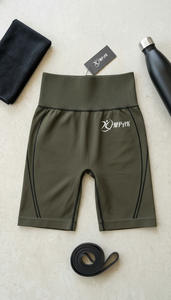 Shorts de compresión para mujer, para entrenamiento, gimnasio, ciclismo, yoga, con efecto realce de glúteos, cintura fruncida, sin costuras, transpirables, atléticos, de cintura alta, populares - Product Image 6