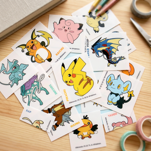 ชุดสติกเกอร์ PVC ลายโปเกมอนเกาหลี DIY 18 ชิ้น สติกเกอร์ติดแบบถู ลายการ์ตูนน่ารัก สำหรับตกแต่งไดอารี่ เคสมือถือ ลายอนิเมะแบบสุ่ม ขายส่ง - Product Image 3