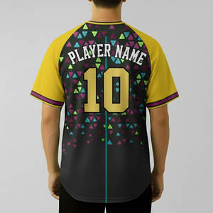 Uniforme de Softbol Personalizado de Poliéster Estampado, Camiseta de Béisbol Rosa Lisa, Camiseta de Béisbol para Hombre, Pantalones Cortos de Béisbol 100% Poliéster - Product Image 2