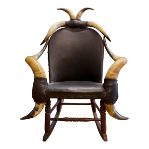 Fauteuil rustique fait main en corne de buffle, revêtement en cuir de vachette, thème animal naturel, mobilier de salon durable NEHA ENTERPRISES - Product Image 4