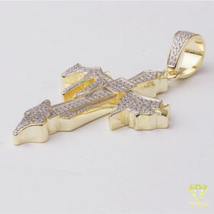 Pendentif croix haut de gamme avec diamant de laboratoire et finition de bijouterie premium, design de collier hip hop - Product Image 4