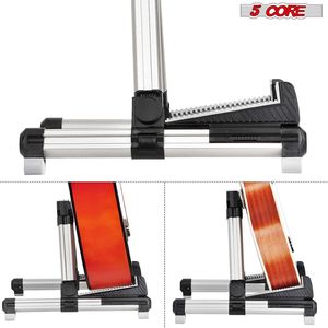 Supporto per chitarra in lega di alluminio regolabile da pavimento supporto pieghevole universale per basso elettrico acustico da Studio-GSS AL SLV - Product Image 6