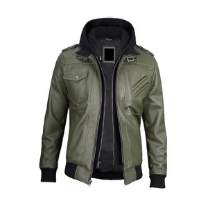 Chaqueta de Cuero Genuino de Alta Calidad para Hombre, Estilo Motociclista Clásico, Logotipo Personalizado, Chaqueta de Cuero de Moda para Invierno - Product Image 2