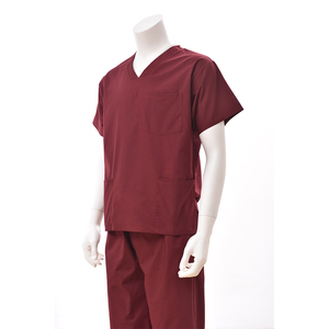 Bata de Hospital Unisex con Cuello en V, Uniforme Médico de Poliéster y Algodón, Ropa Médica Tejida, OEM ODM al por Mayor - Product Image 5