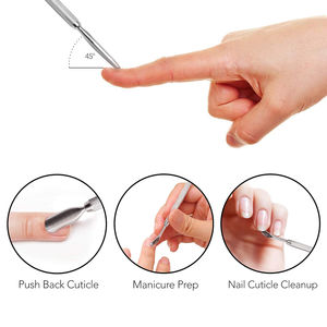 Removedor de cutículas profesional, herramienta para el cuidado de las uñas, empujador de cutículas de acero inoxidable, herramienta de manicura. - Product Image 4