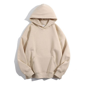 Sudadera con Capucha Extra Grande para Hombre, Negra, de Algodón, Felpa Francesa, Informal, para Otoño, con Bolsillos, Corte Regular, Tejida - Product Image 2