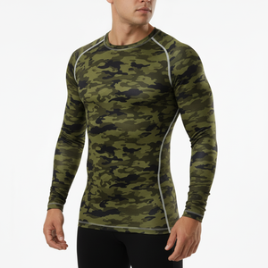 <b>Custom</b> Men long Sleeve <b>Compression</b> <b>Shirts</b> MMA BJJ Rash Guard Eco Friendly Anti Bacterial Breathable Quick Dry Wholesale thermal - Product Image 1