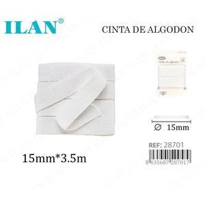 Ruban en coton Ilan 15 mm x 3,5 m pour usage électrique - Product Image 1