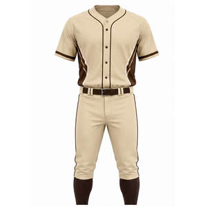 Custom <b>Baseball</b> Uniform 100% Polyester Breathable Quick Dry Team Jersey Set Premium Men's Sportswear Wholesale Manufacturer - Product Image 1