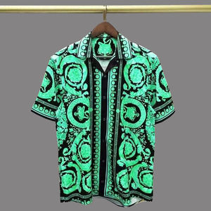 Chemise de plage pour homme 100% polyester, style hawaïen, décontractée, imprimée, à manches courtes, boutonnée, pour les vacances d'été - Product Image 1